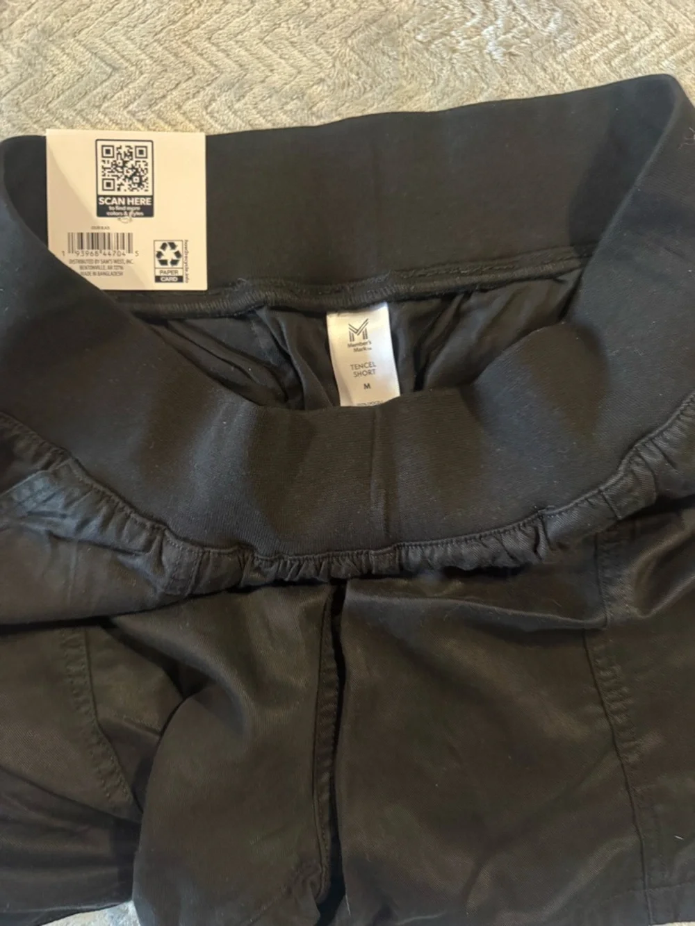 Member’s Mark Tencel Black Pull On Shorts Size Medium NWT Relaxed Fit - Picture 4 of 4